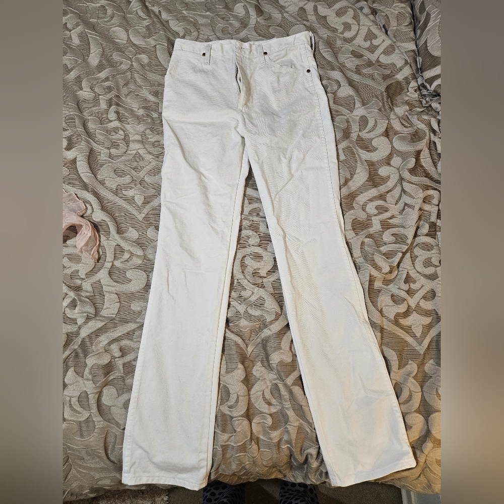 Wrangler Mens 936 White Jeans